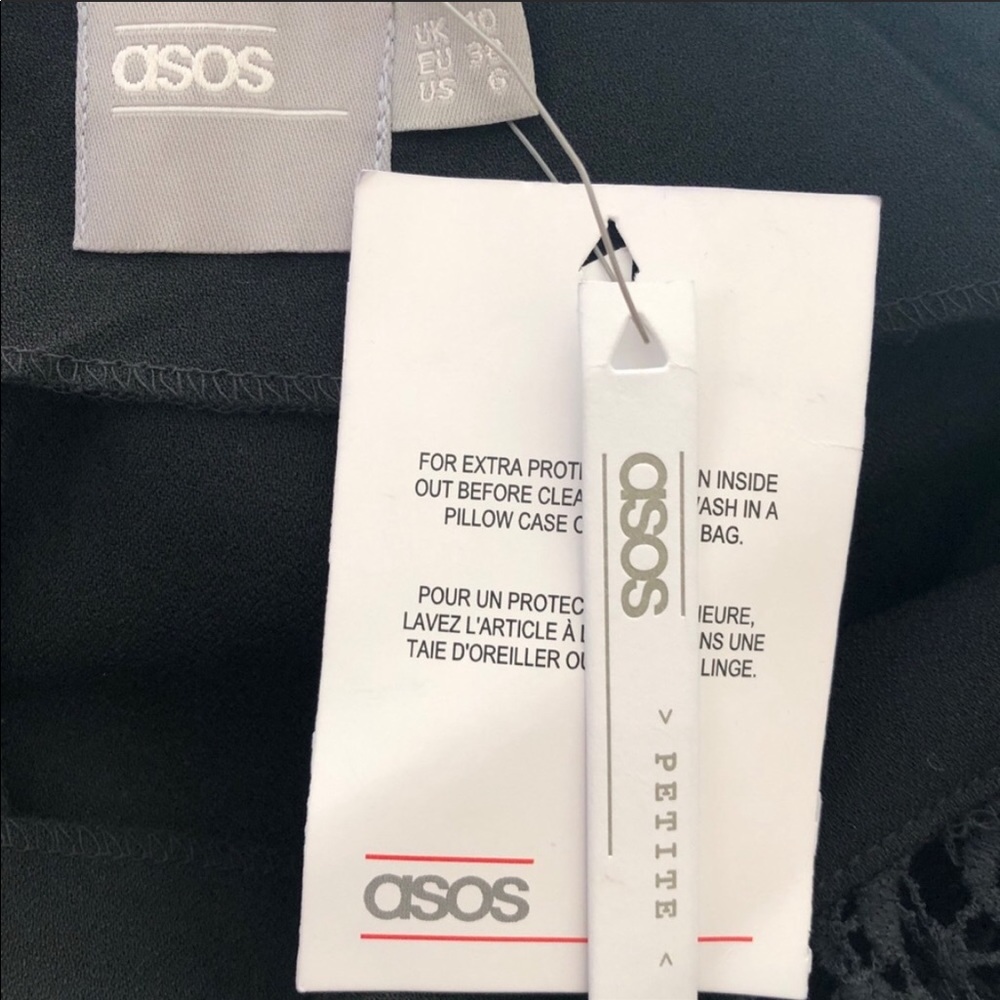 ASOS Black Lace Wide Leg Jumpsuit - Picture 6 of 8